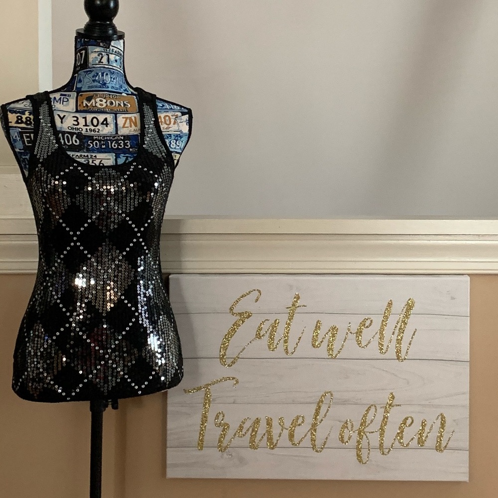 Express Sequin Tank Top
